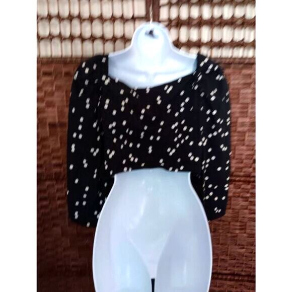 Top Shop Polka Dot Crop Top - Picture 2 of 2